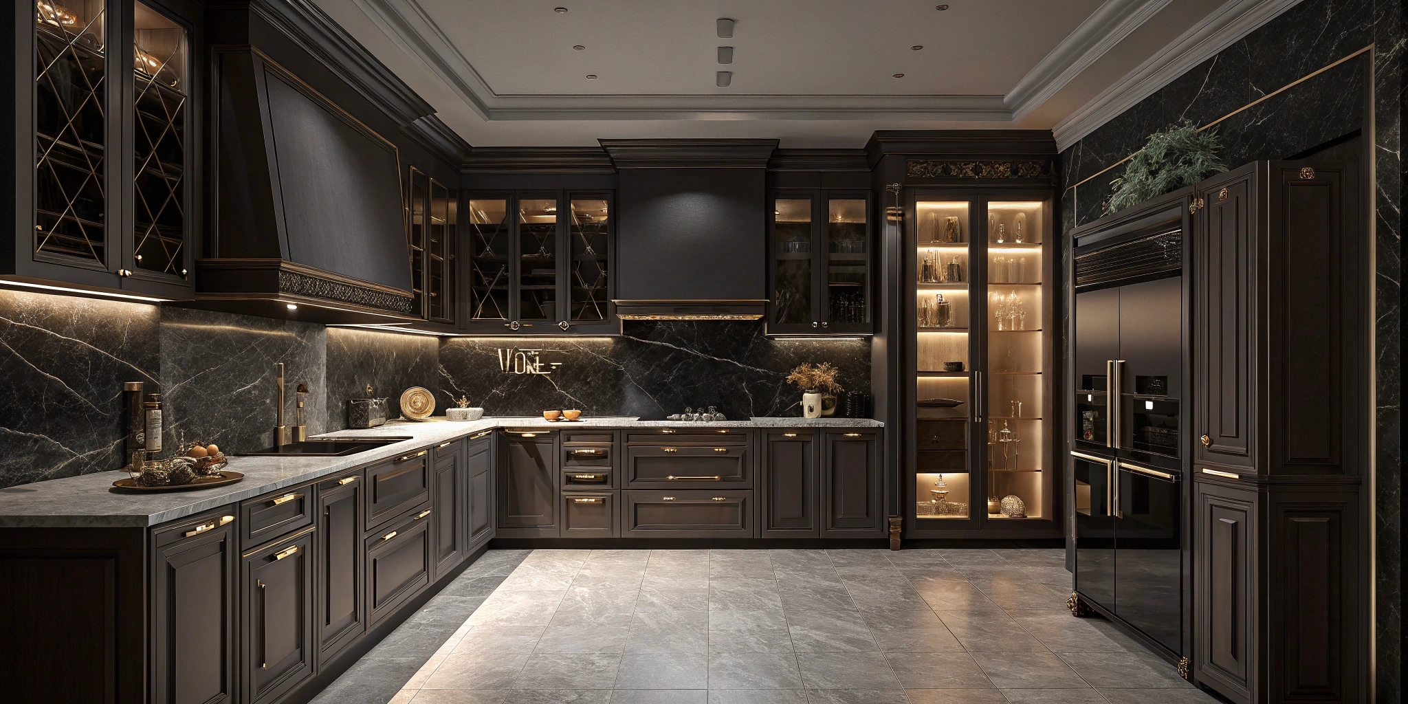 dark kitchen frank de lux